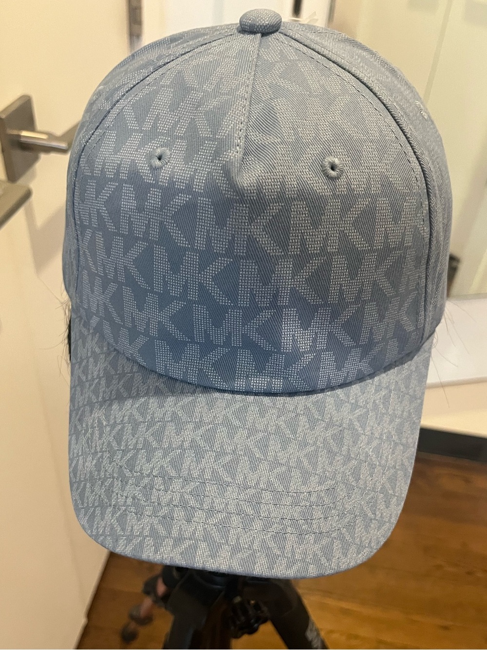 Michael Kors Light Blue MK Monogram Baseball Hat